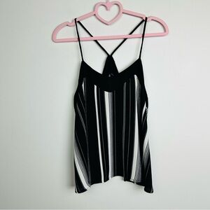 Papermoon Black and White Striped Camisole Blouse Size MP